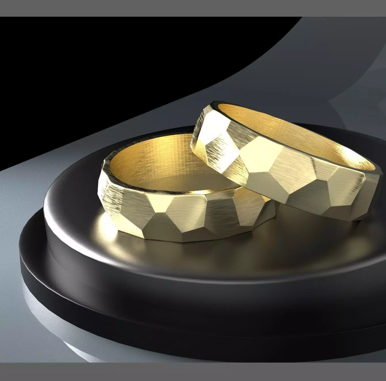 Hammered ring 3D print model