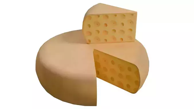 Cheese Wheel - Low Poly Game Ready Low-poly 3D model