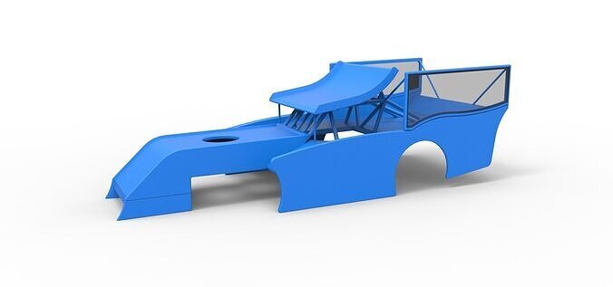 Shell of Outlaw Figure 8 Modified stock car V2 Scale 1 to 25 3D print model