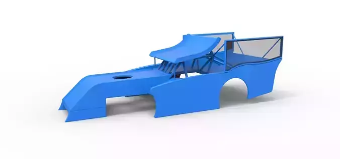 Shell of Outlaw Figure 8 Modified stock car V2 Scale 1 to 25