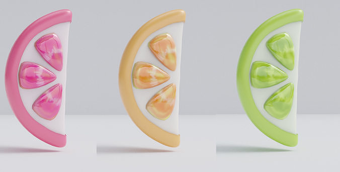 citrus Low-poly 3D model
