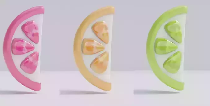 citrus Low-poly 3D model