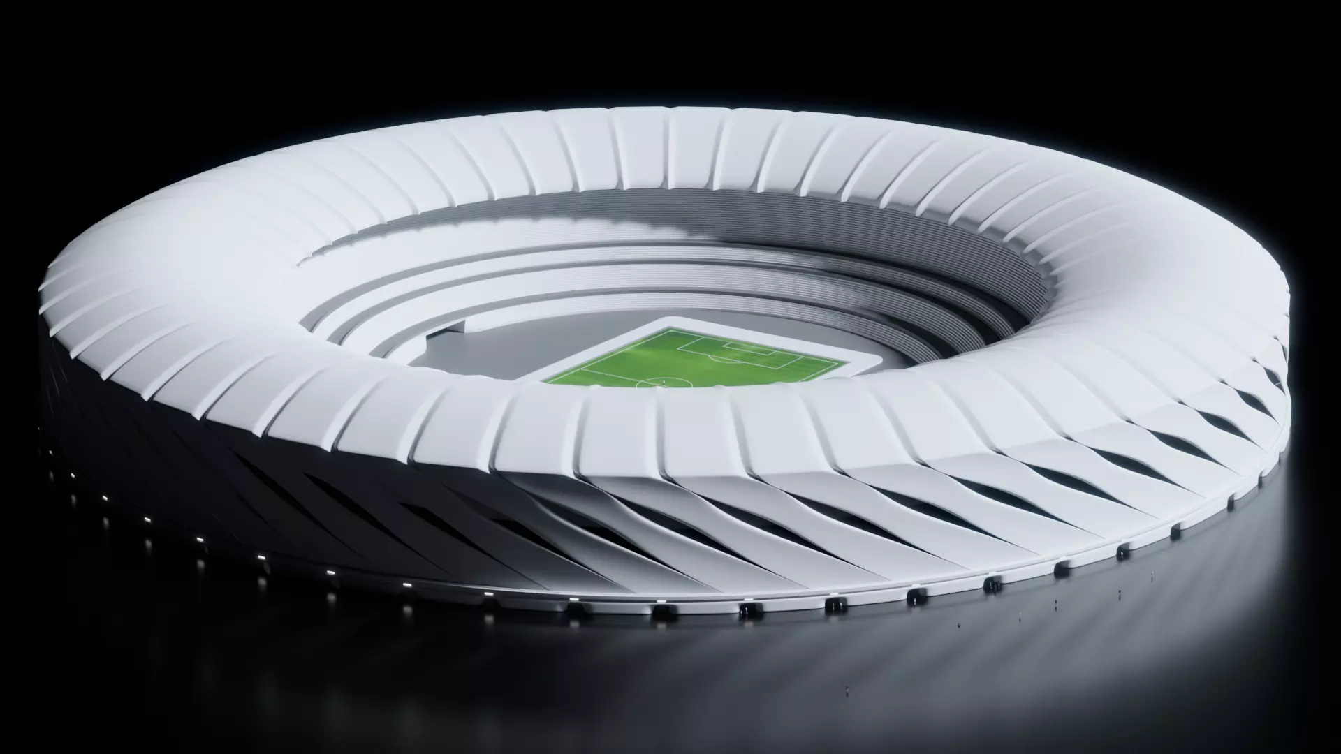 Futuristic Stadium 3D model_0