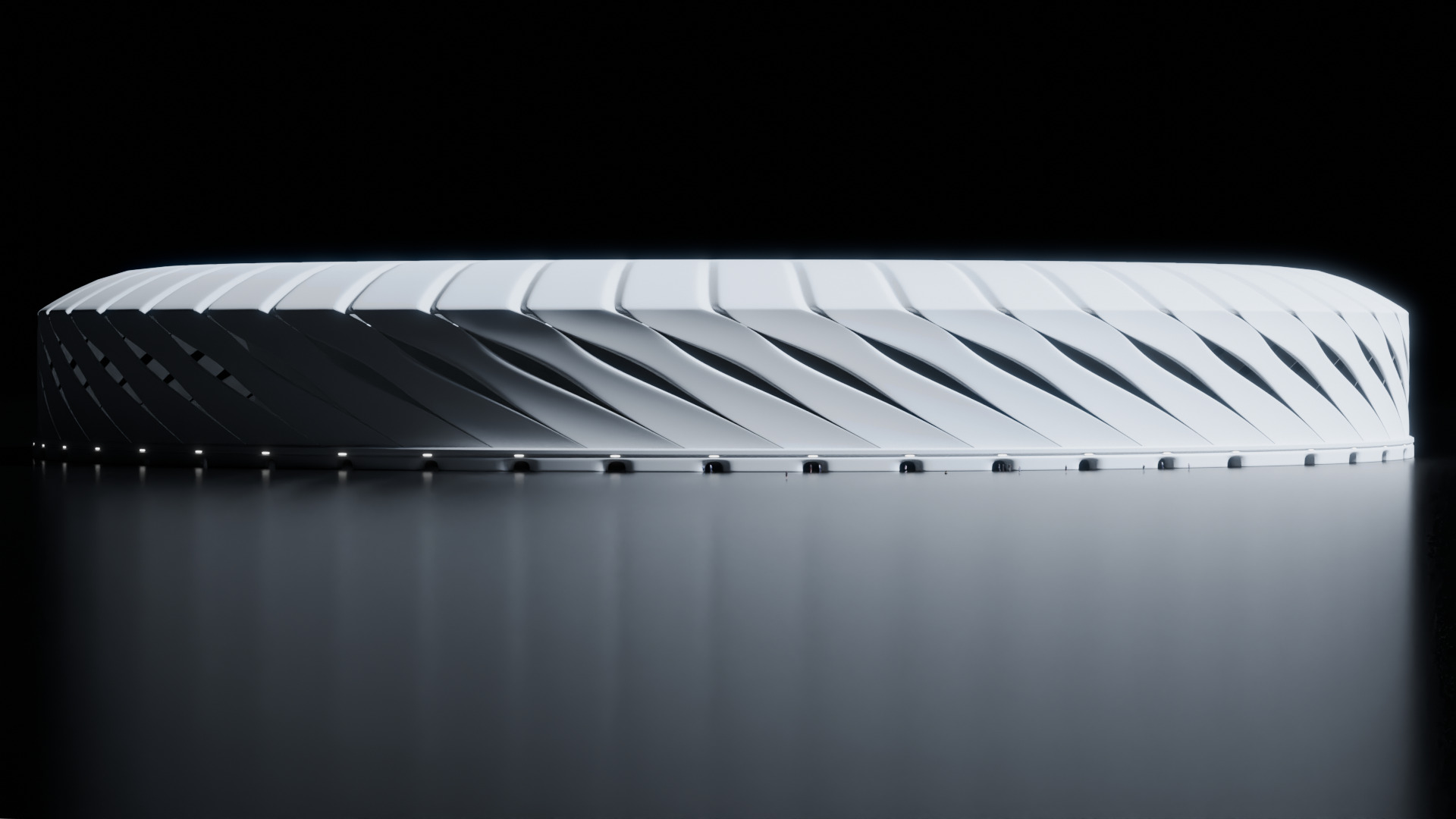 Futuristic Stadium 3D model_1