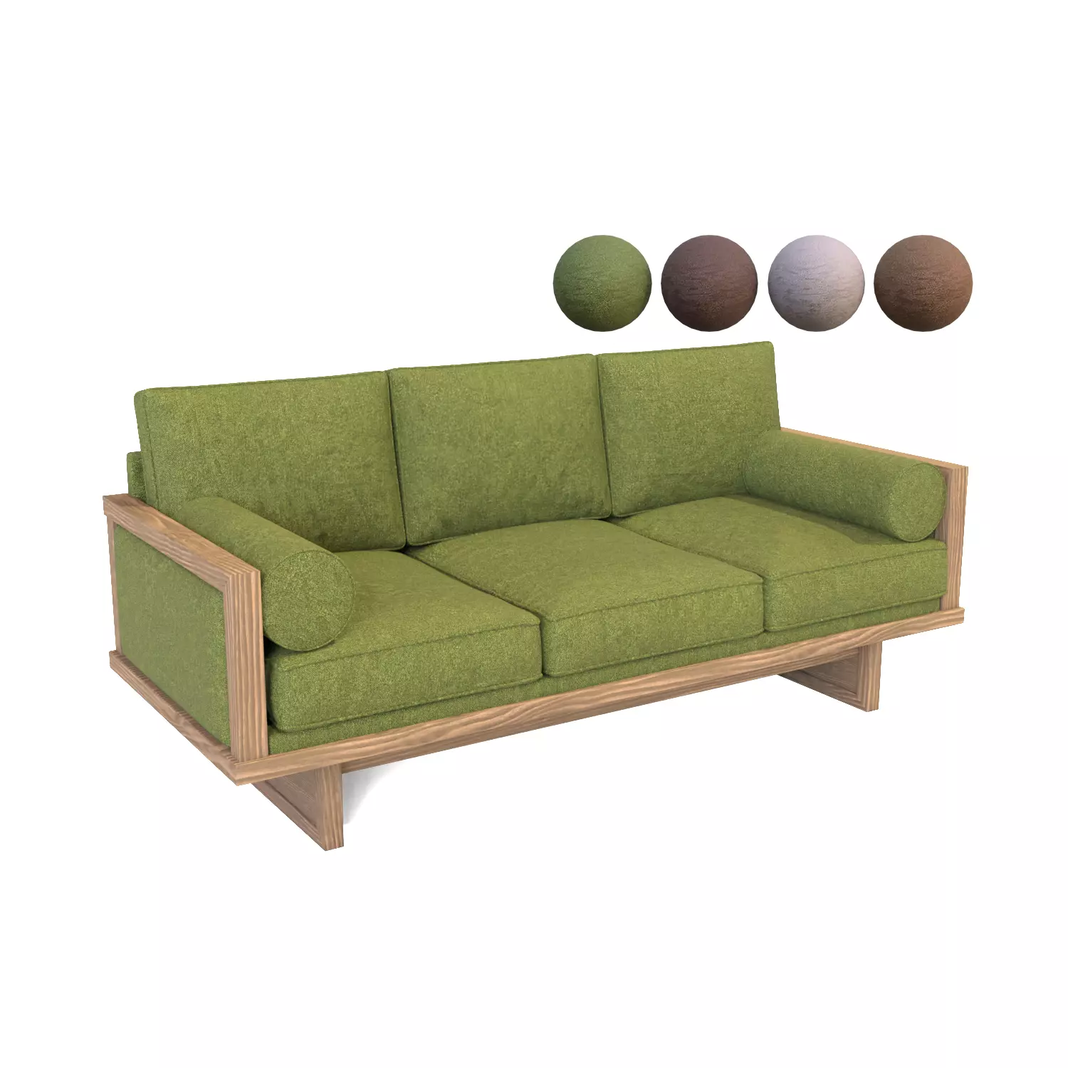 Modern 3 Seater Sofa 3D model_0
