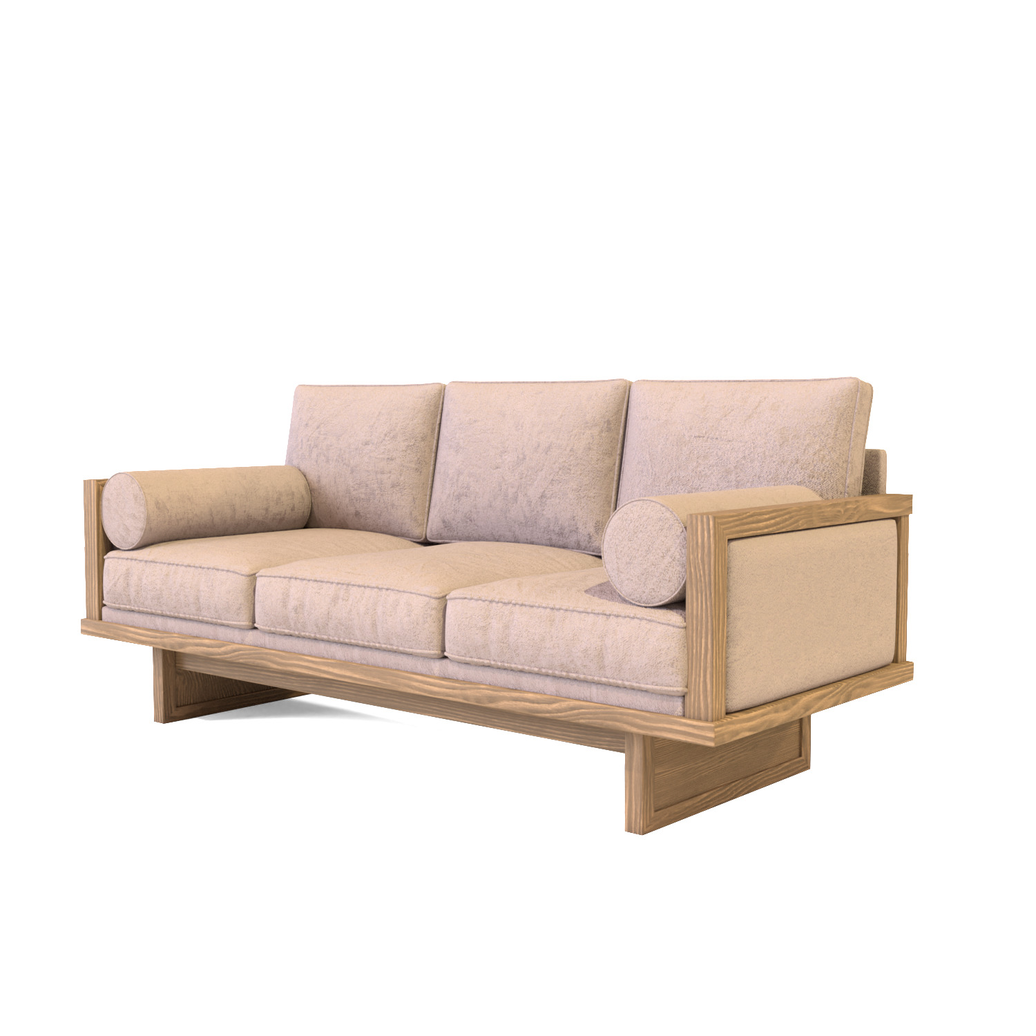 Modern 3 Seater Sofa 3D model_10