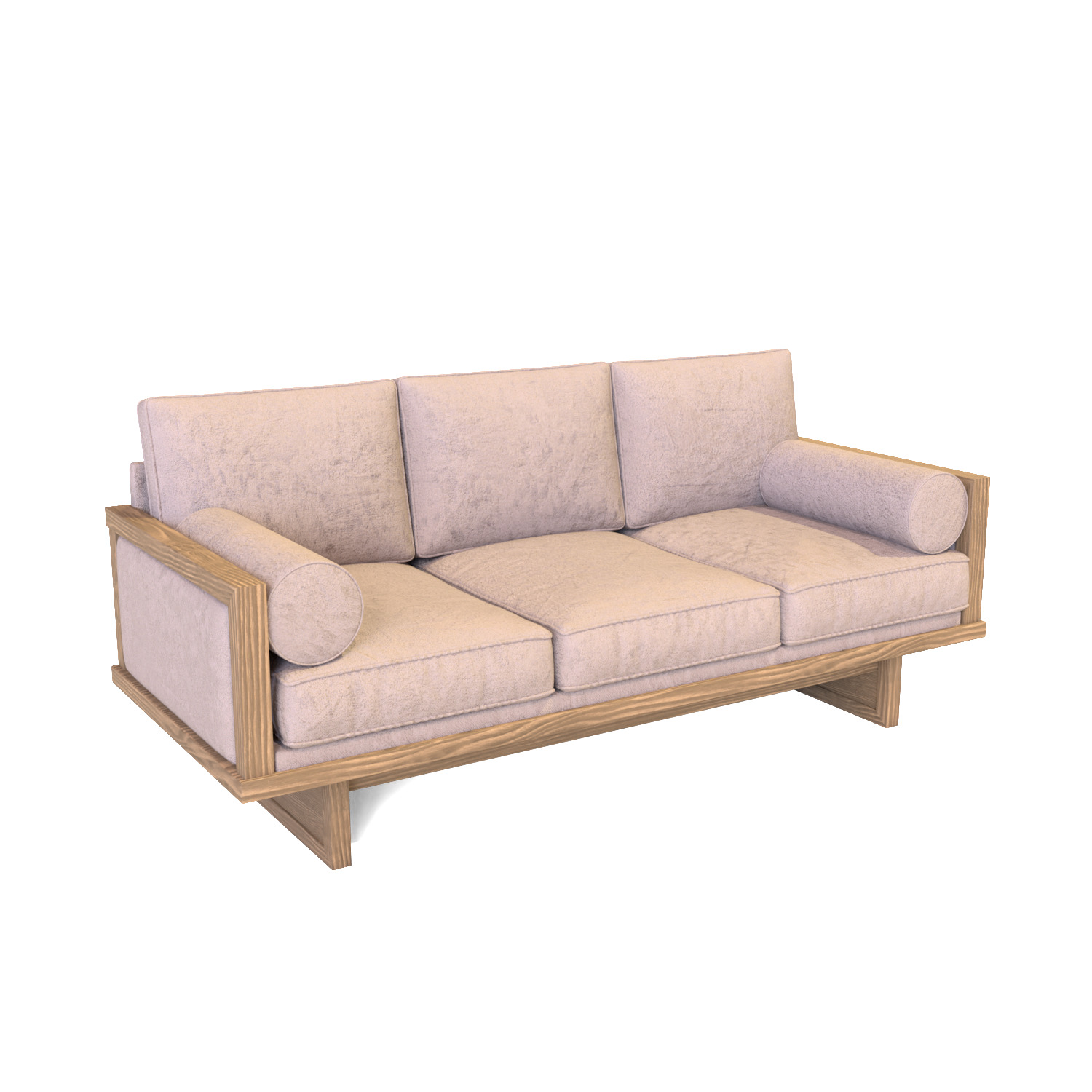 Modern 3 Seater Sofa 3D model_2
