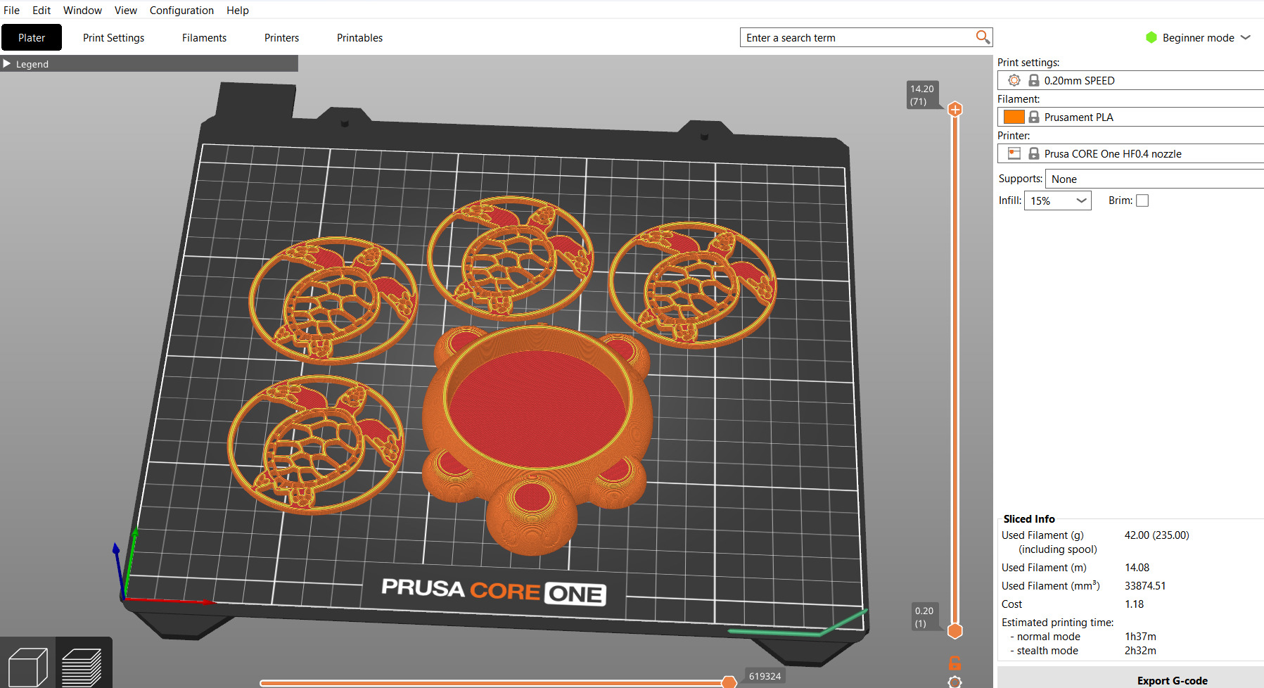 Sea Turtle Coaster Set with Holder 3D Printable Decor 3D print model_2
