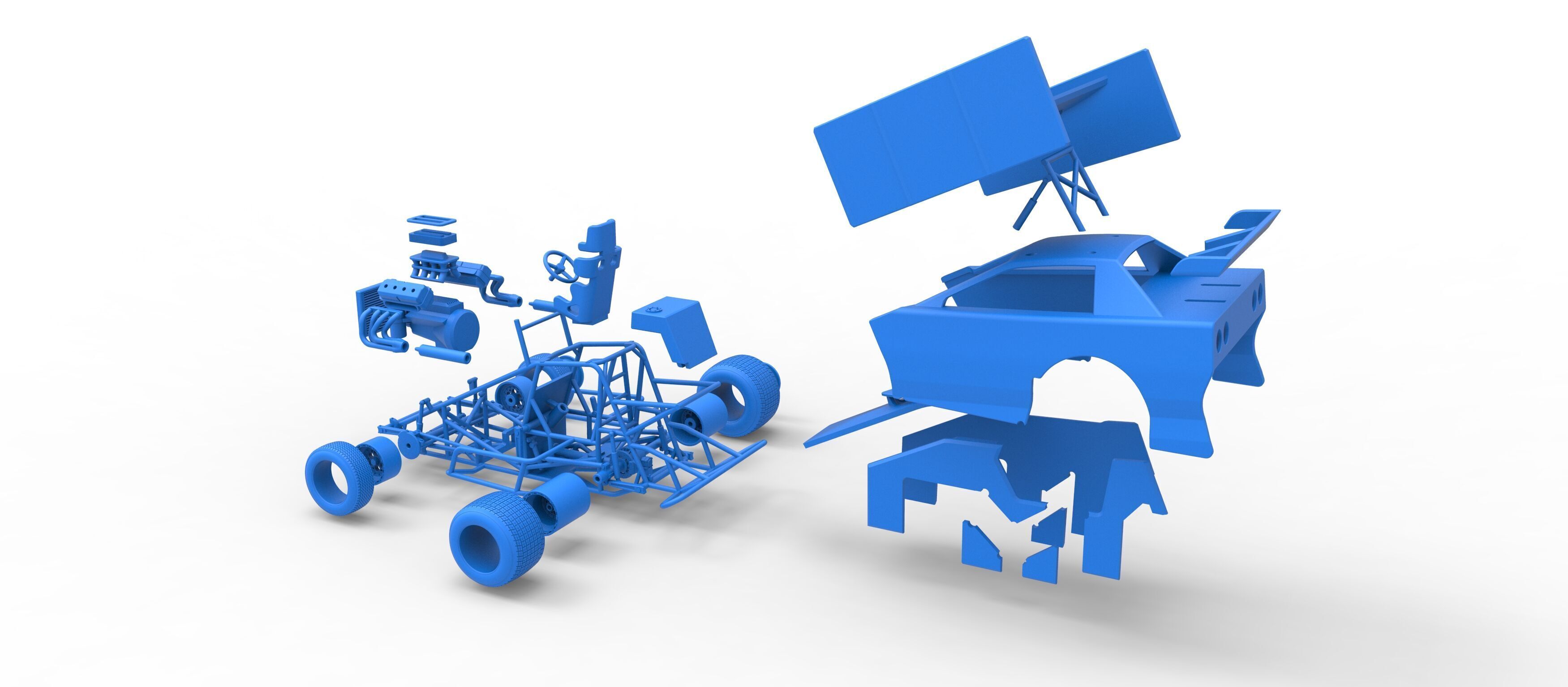 New Zealand Modified Stock car Version 2 Scale 1 to 25 3D print model_61