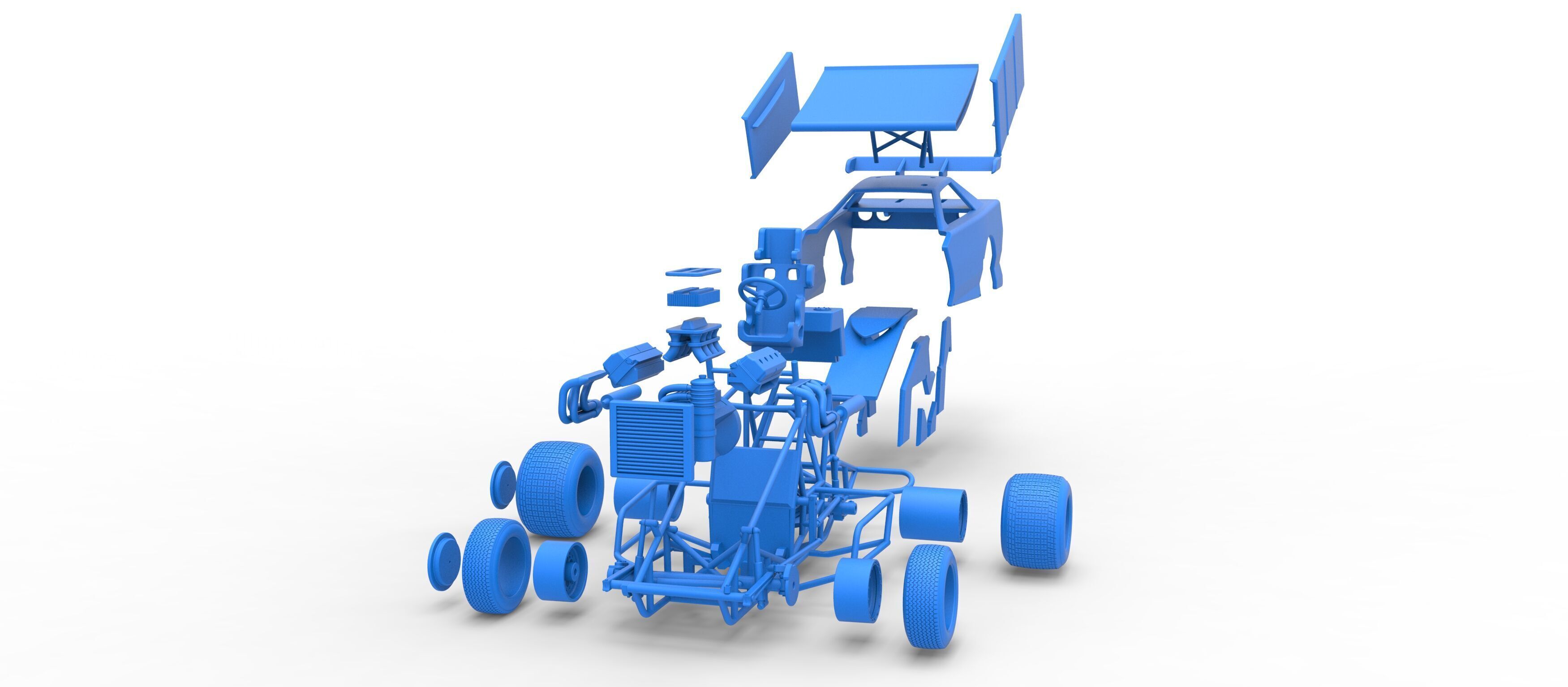 New Zealand Modified Stock car Version 2 Scale 1 to 25 3D print model_58