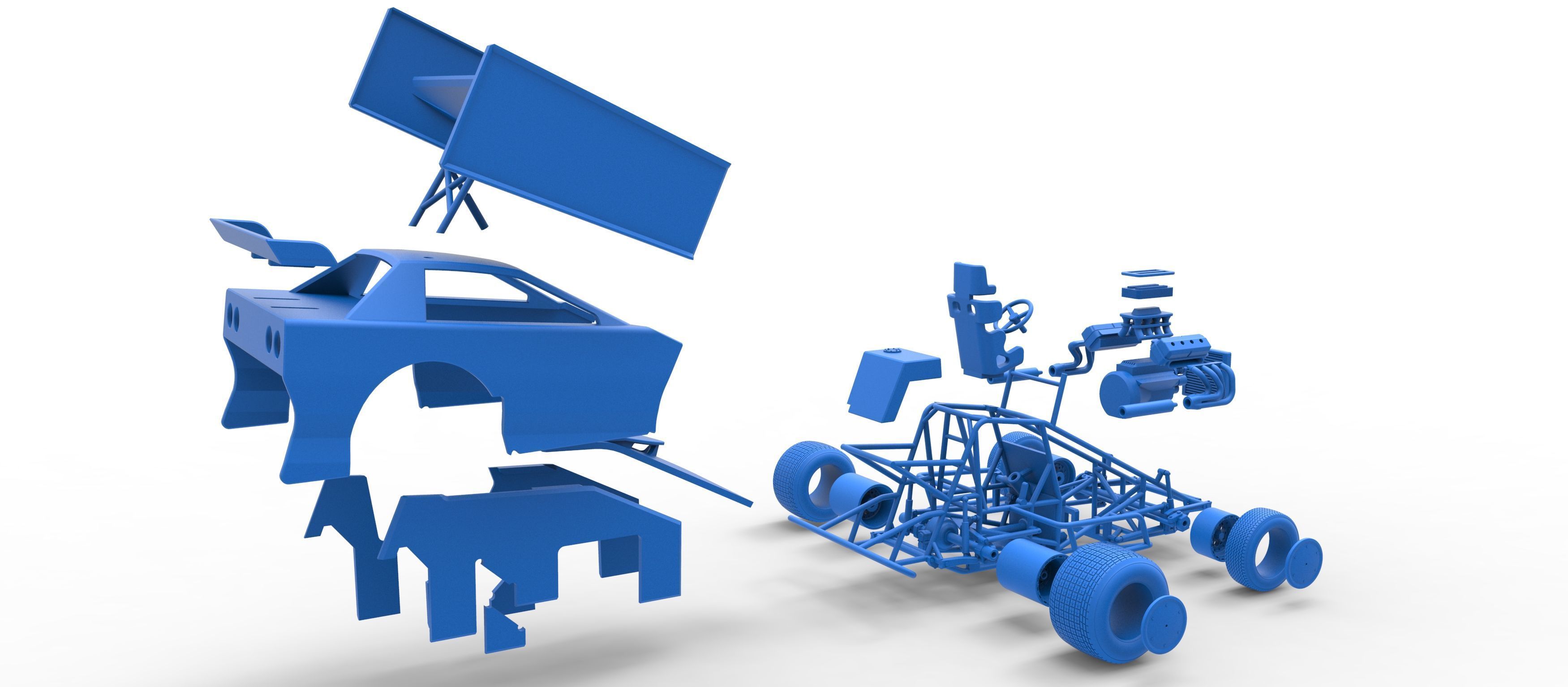 New Zealand Modified Stock car Version 2 Scale 1 to 25 3D print model_63