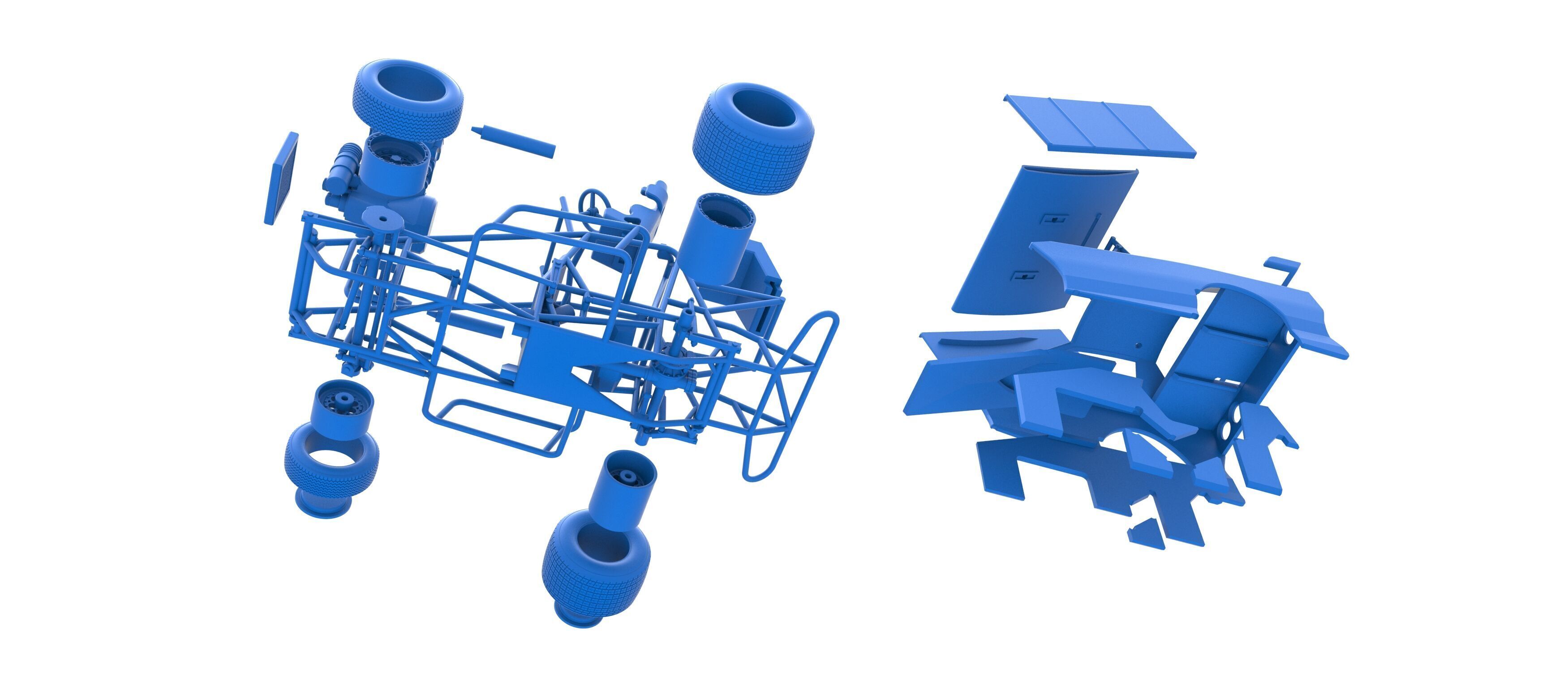 New Zealand Modified Stock car Version 2 Scale 1 to 25 3D print model_57