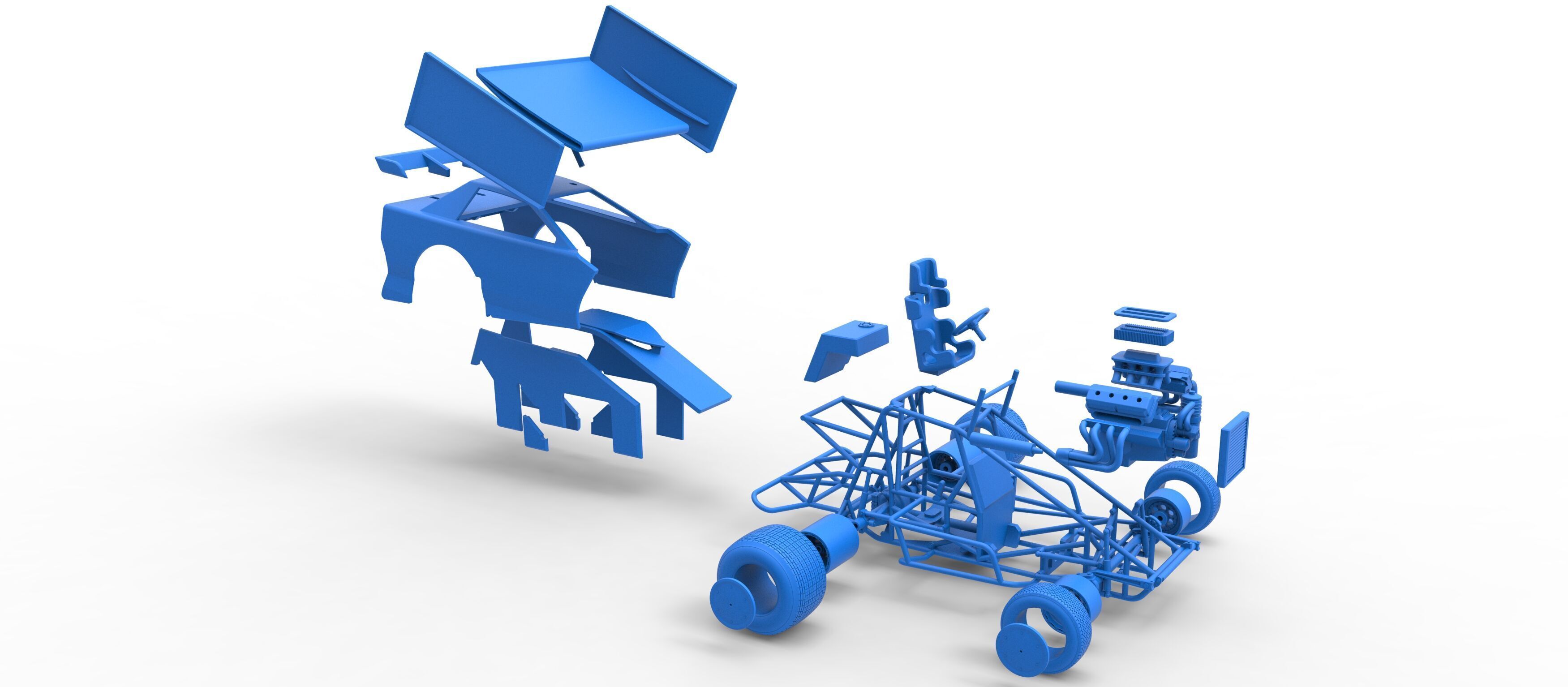 New Zealand Modified Stock car Version 2 Scale 1 to 25 3D print model_66