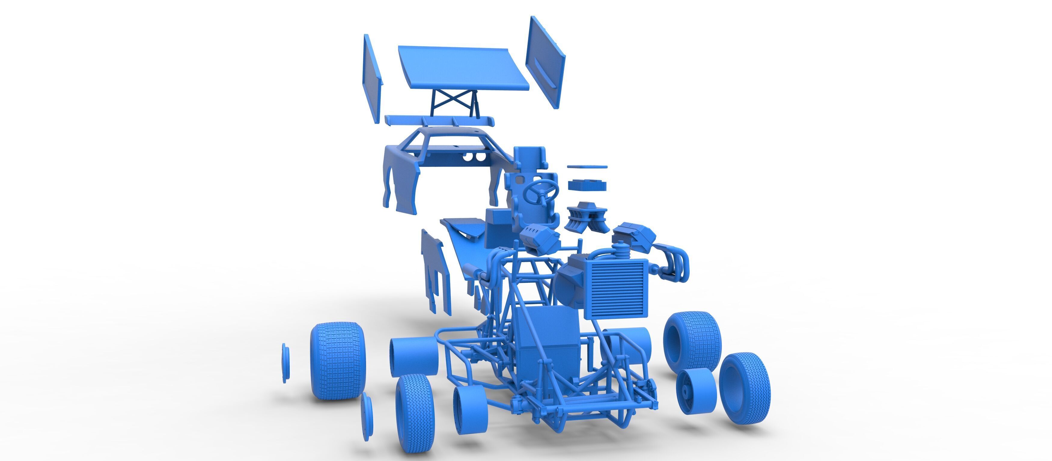 New Zealand Modified Stock car Version 2 Scale 1 to 25 3D print model_67