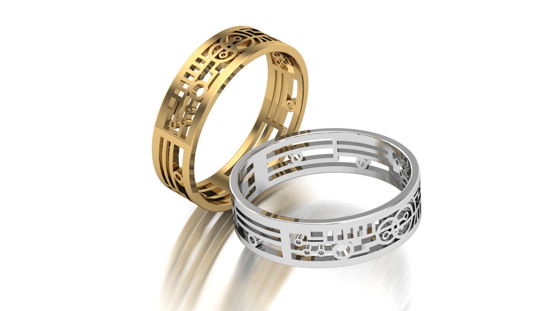 Anel Tecnologic 3D print model_1