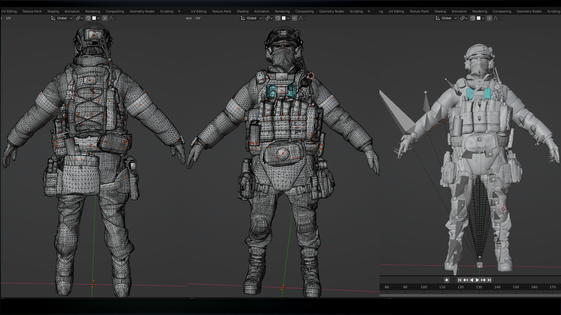 Modular AAA US-SOLDIER  Low-poly 3D model_12