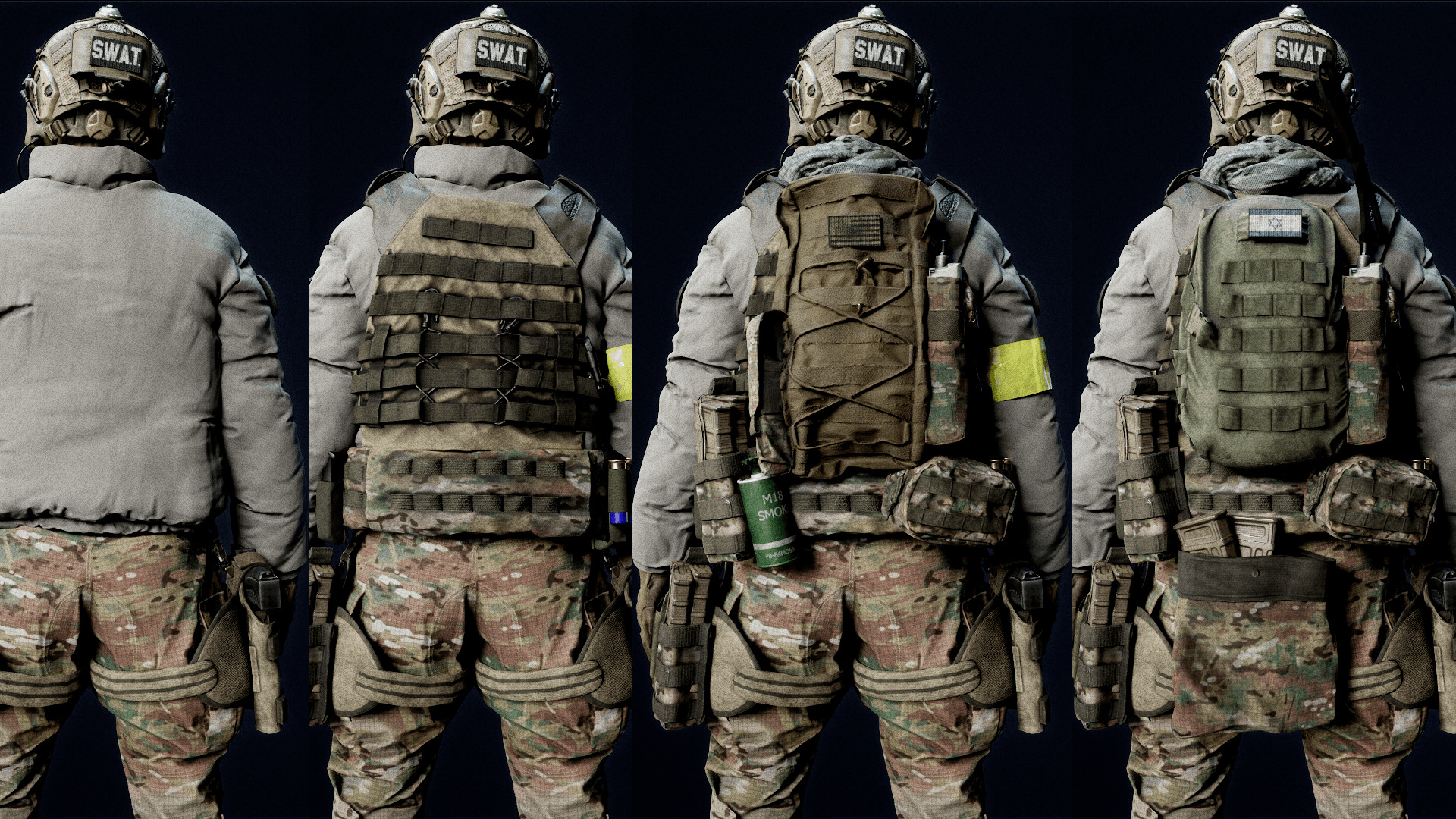 Modular AAA US-SOLDIER  Low-poly 3D model_8