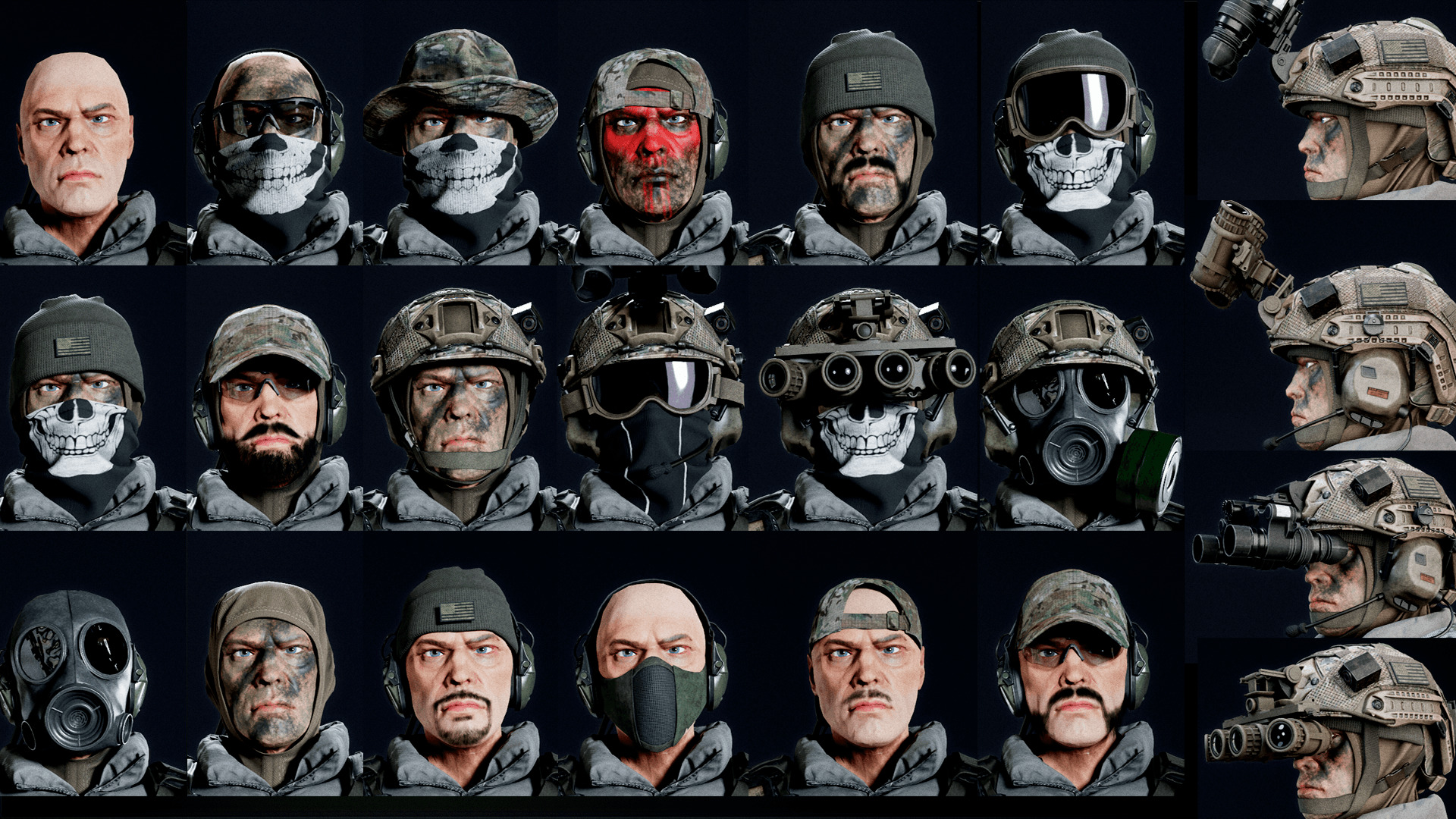 Modular AAA US-SOLDIER  Low-poly 3D model_6