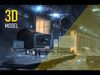 Realistic Sci-Fi Battleship Hangar Low-poly 3D model_1