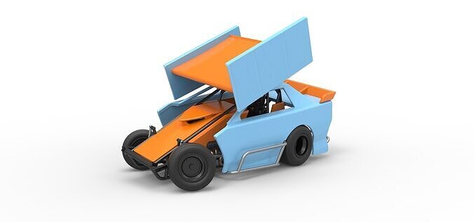 New Zealand Modified Stock car while turning V2 Scale 1 to 25 3D print model