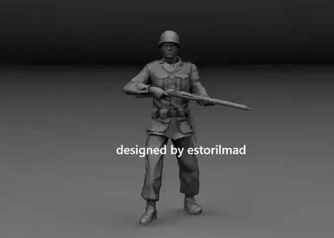 WW2 ITALIAN SOLDIER FOLGORE IN ALAMEIN v3 3D print model