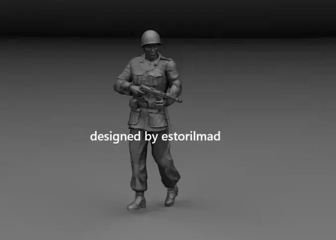 WW2 ITALIAN SOLDIER FOLGORE IN ALAMEIN v1 3D print model