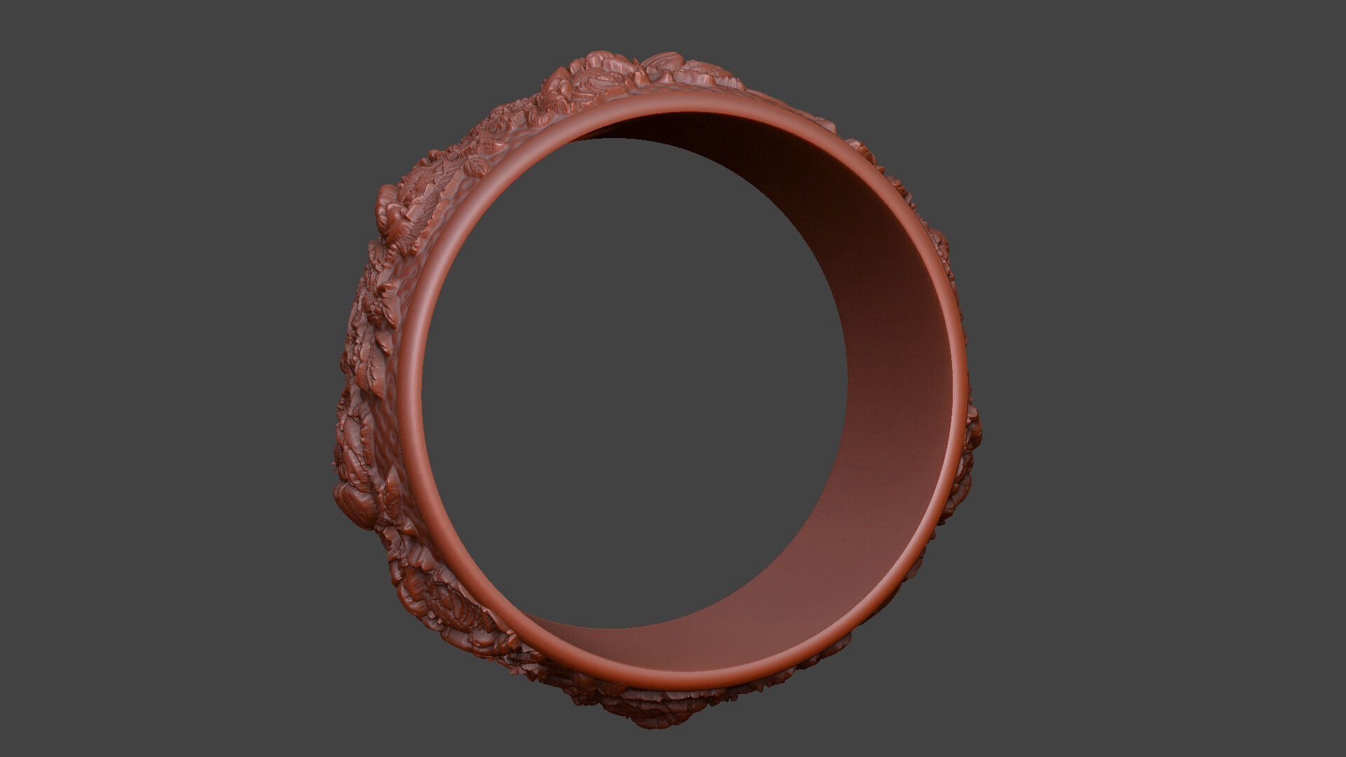 peony ring pattern design 3D print model_7