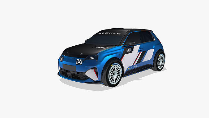 Alpine A290 Rallye 2026 Low-poly 3D model