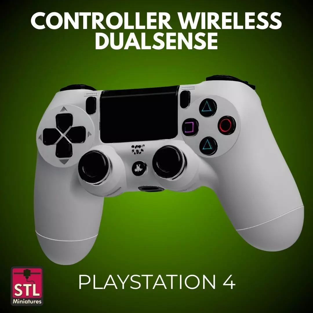 Classic Shock STL File PS4 Style Controller Console 3D print model