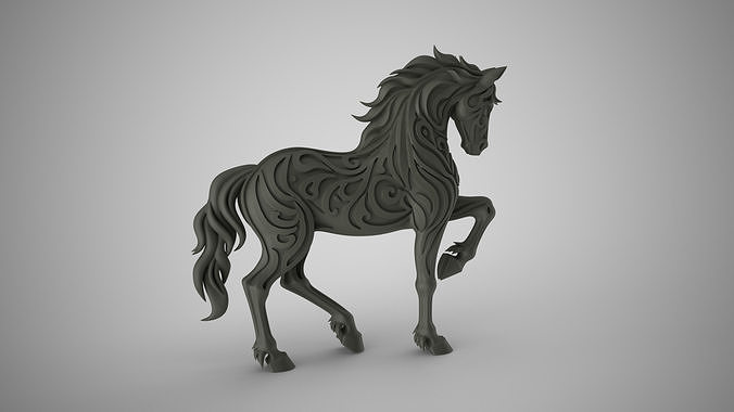 Carved Horse Decor 3D print model