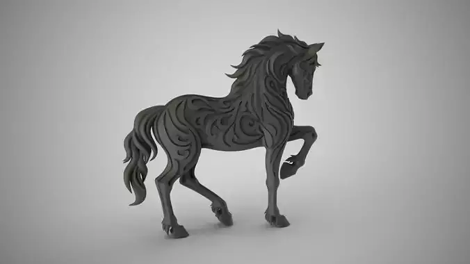 Carved Horse Decor