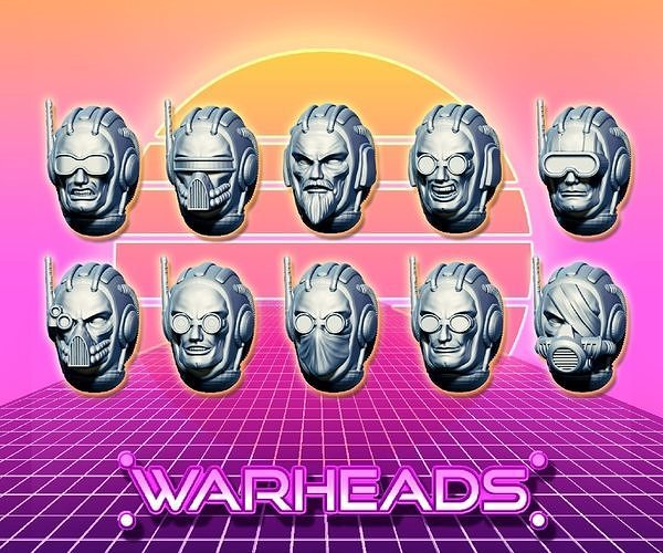 Cowled Miners heads - Occupational Safety Abiding Specialists 3D print model