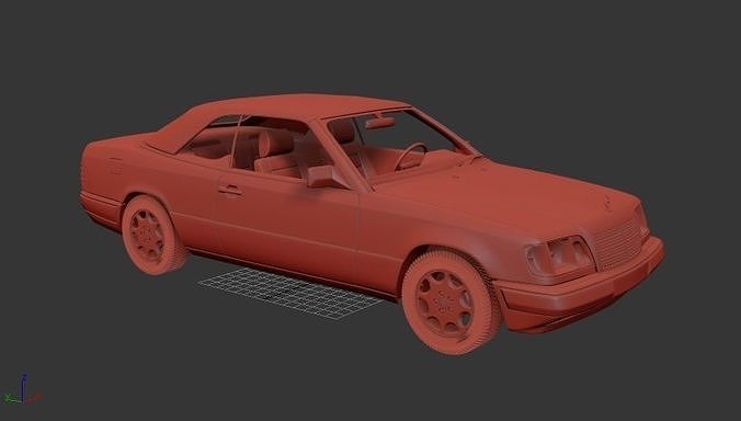 Mercedes Benz E class Mk2 A124 convertible 1993 3D print model