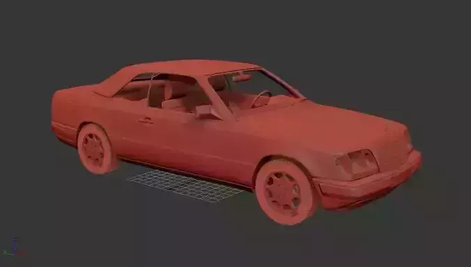 Mercedes Benz E class Mk2 A124 convertible 1993 3D print model