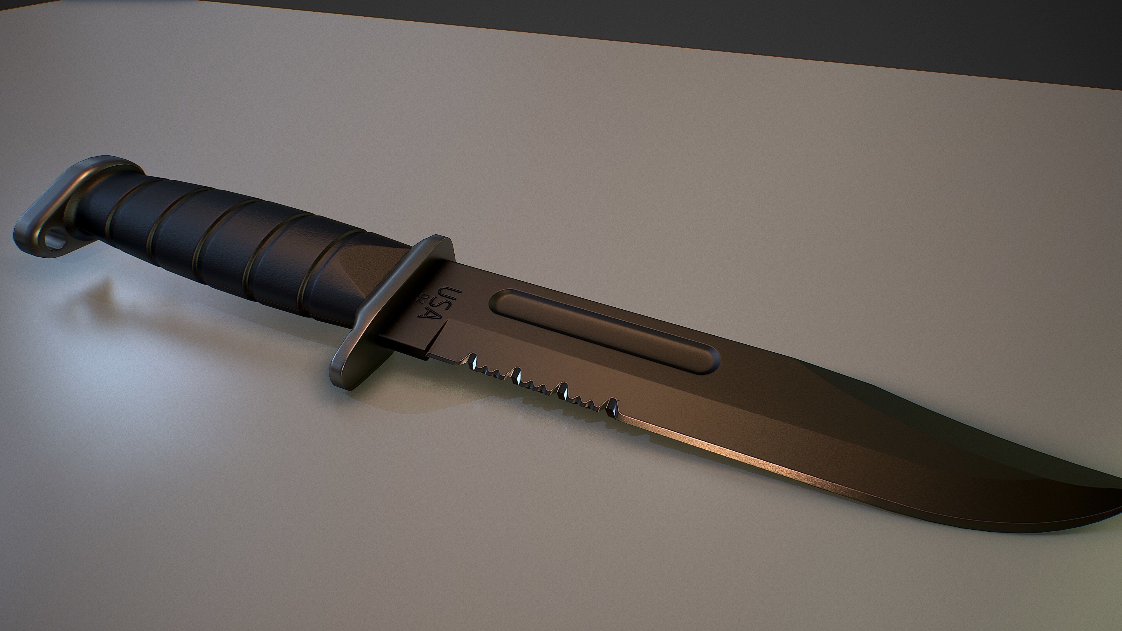 Kar-Bar  Knives Low-poly 3D model_6