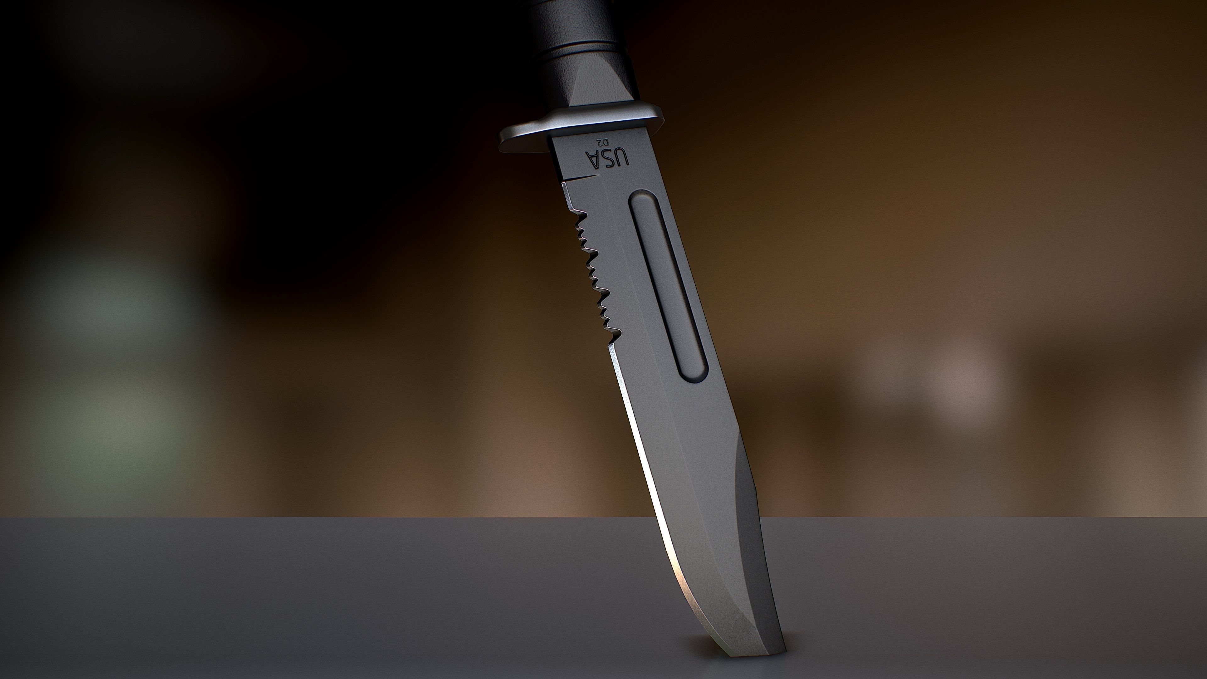 Kar-Bar  Knives Low-poly 3D model_11