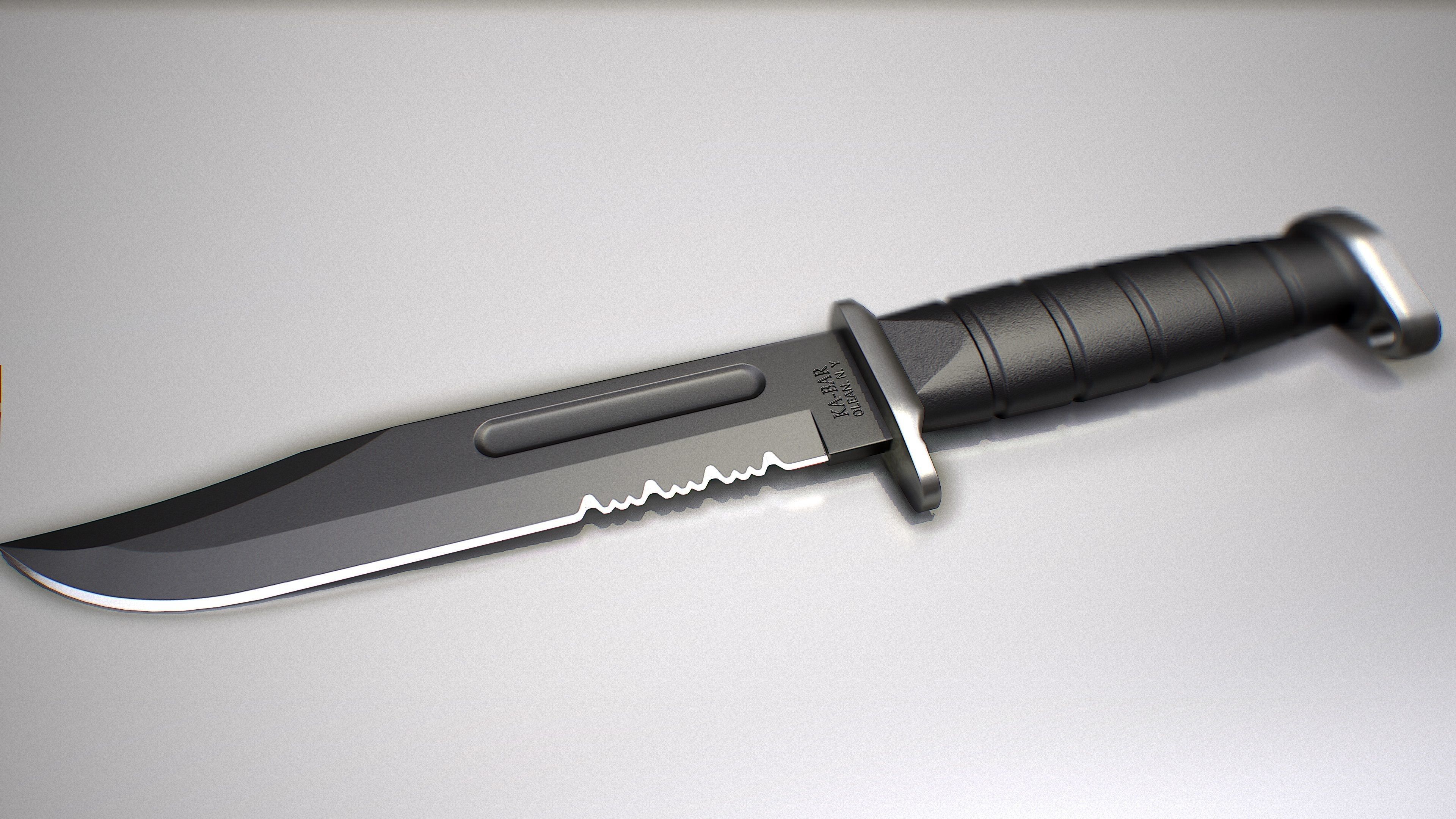 Kar-Bar  Knives Low-poly 3D model_1