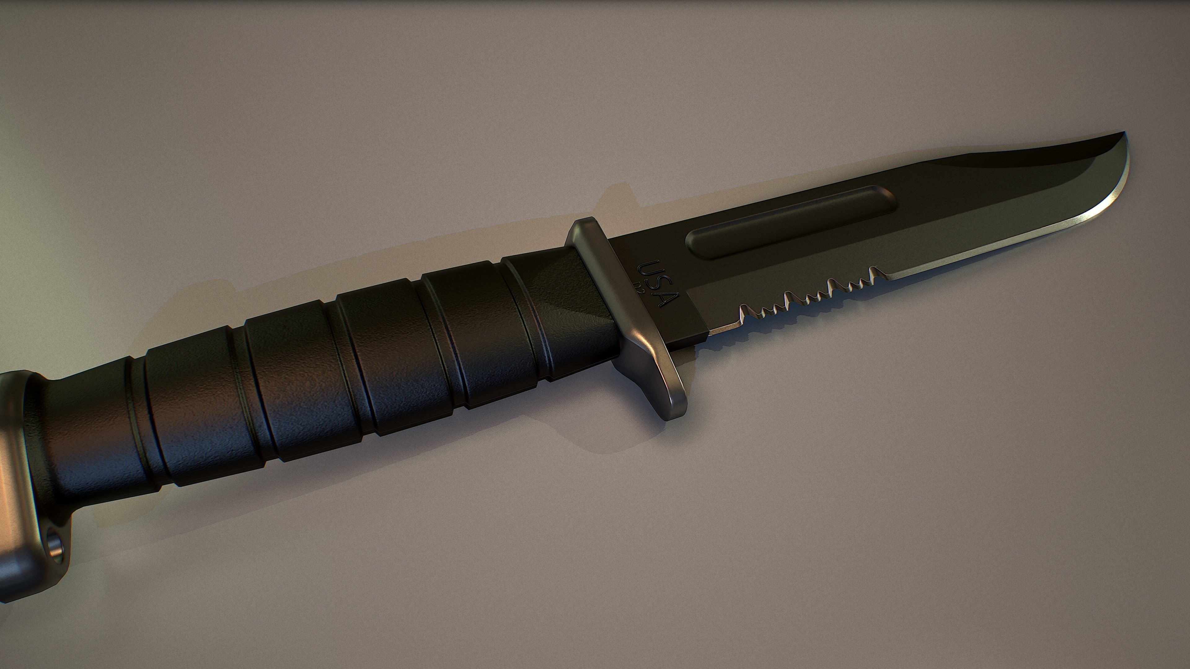 Kar-Bar  Knives Low-poly 3D model_5