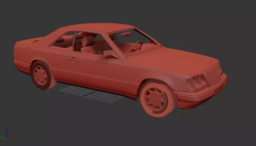 Mercedes Benz E class Mk2 C124 coupe 1993 3D print model_0