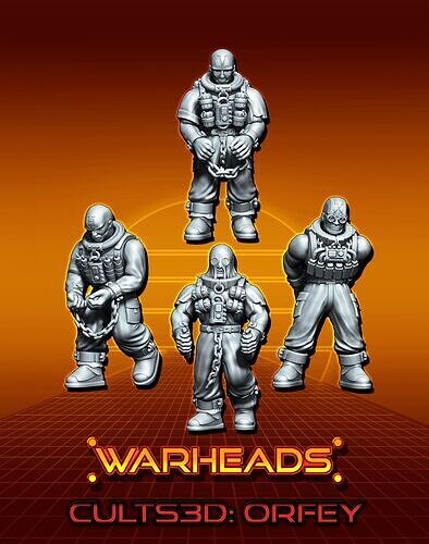 Bomberman Squad - Explosive Convicts - 4 minis 3D print model