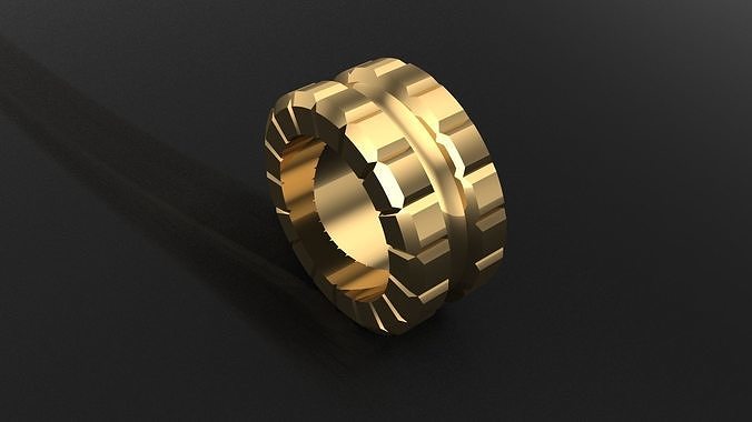 Elegant Ice Cube Style Gold Pendant - 3D Model 3D print model