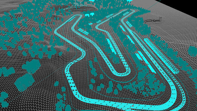 The Verdant Grand Prix - Unreal Engine Car Race Track Template Low-poly 3D model 7