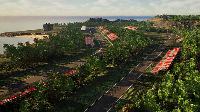 The Verdant Grand Prix - Unreal Engine Car Race Track Template Low-poly 3D model 3