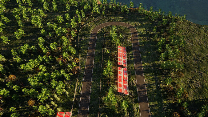 The Verdant Grand Prix - Unreal Engine Car Race Track Template Low-poly 3D model 2