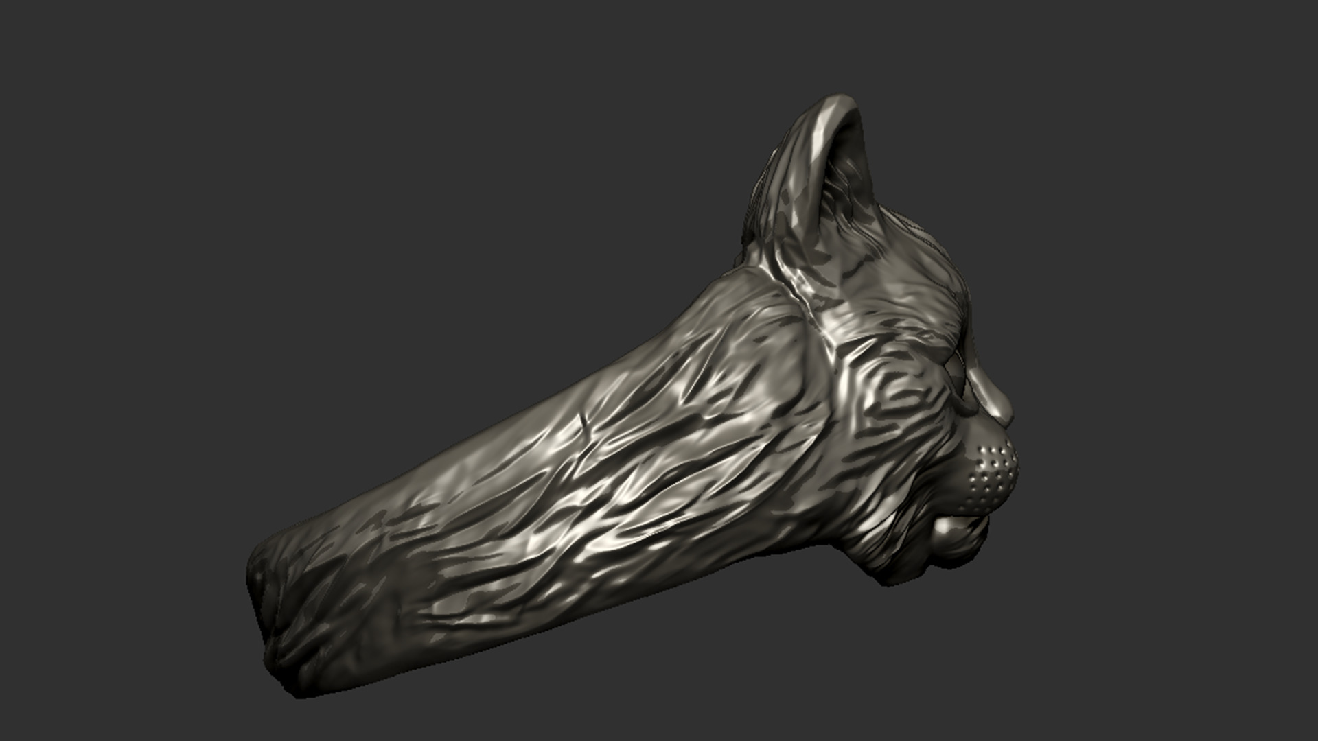 Cat Head Ring 3D print model_4
