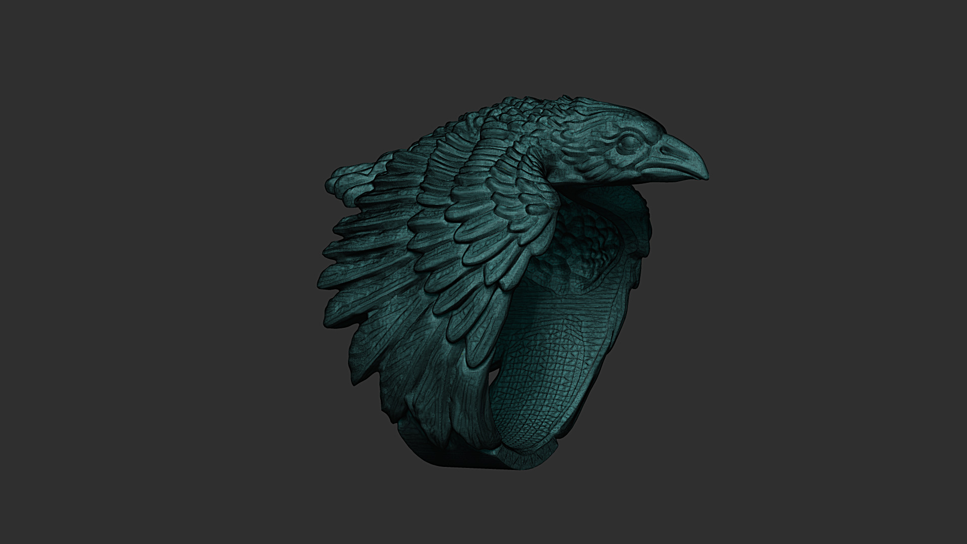 Eagle Ring 3D print model_6