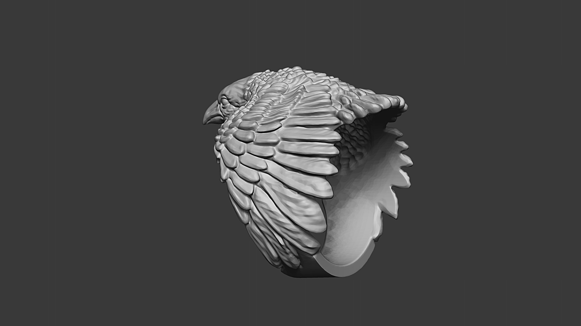 Eagle Ring 3D print model_3