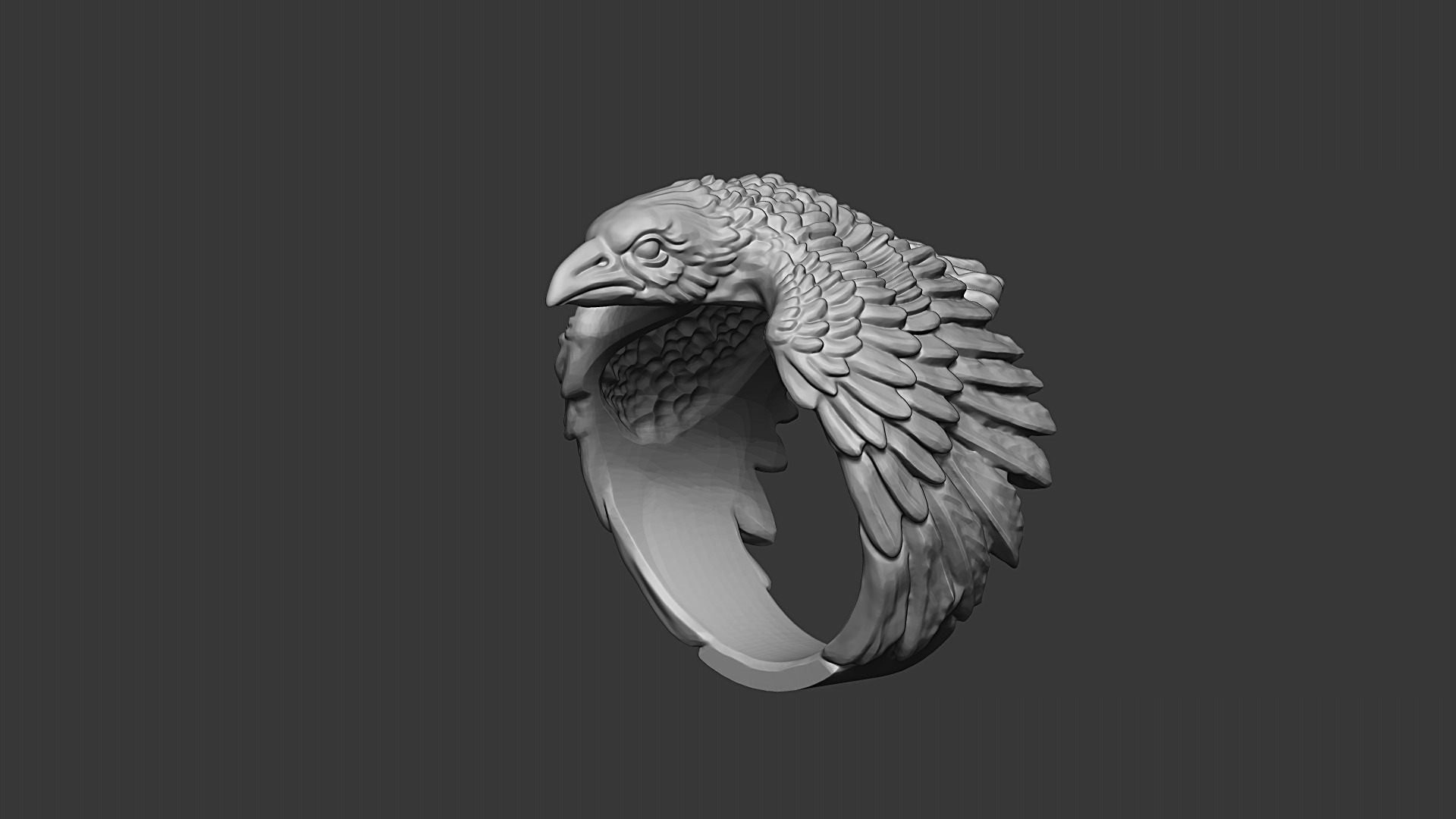 Eagle Ring 3D print model_2