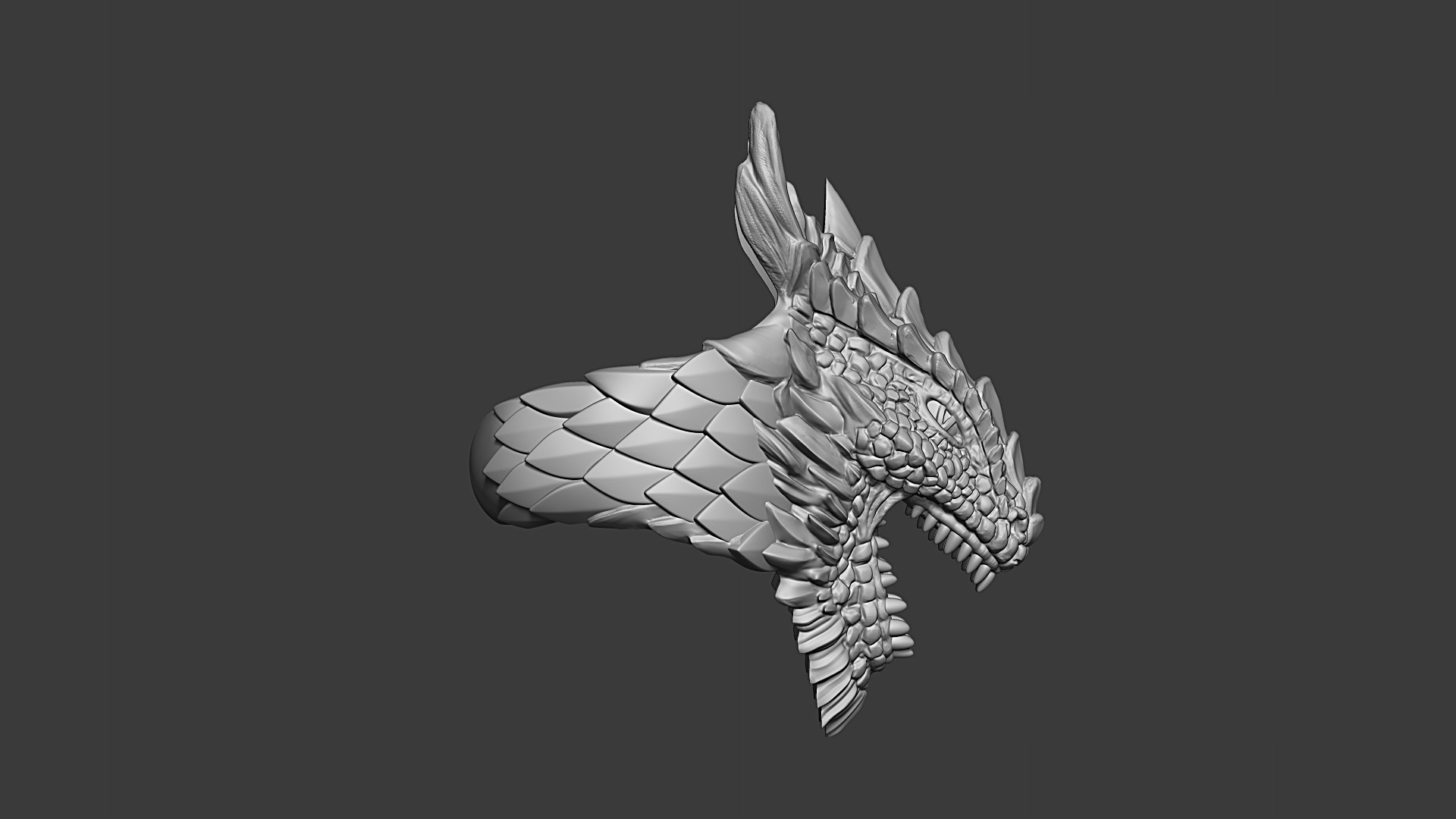 Anulus Draconis Dragon Head Ring 3D print model_2