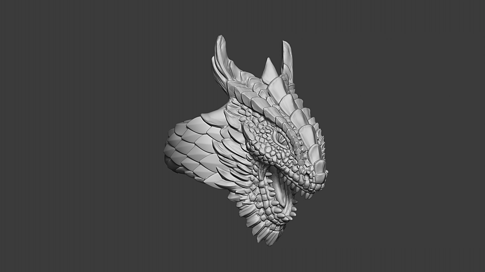 Anulus Draconis Dragon Head Ring 3D print model_1